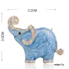 Blauwe broche in de vorm van een olifant - met kristallenBroches