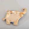 Blauwe broche in de vorm van een olifant - met kristallenBroches