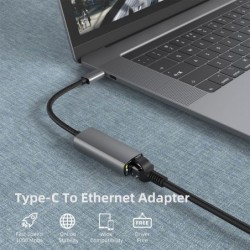 USB-C naar RJ45 - Lan-adapter - voor MacBook Pro Samsung type-C - netwerkkaart - EthernetKabels