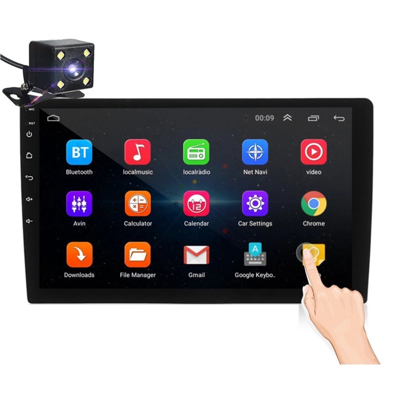 Android 8 - DIN-2 car radio - 10.1" touch screen - GPS - BLUETOOTH - FM - WIFI - MP3 - MIRRORLINKRadio