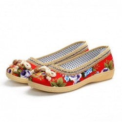 Klassieke platte loafers - slip-on sneakers - met bloemenprintSchoenen