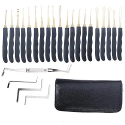 Professioneel slotenmaker singel haak Lock Pick set 24 stuksSlotenmaker