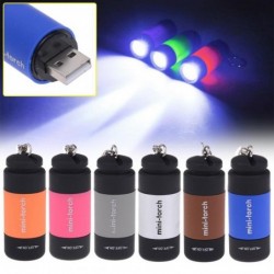 Mini zaklamp zaklamp - LED - USB - oplaadbaar - waterdicht - met sleutelhangerZaklampen