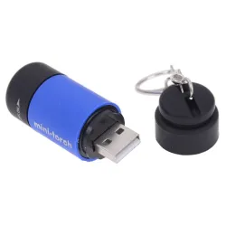 Mini zaklamp zaklamp - LED - USB - oplaadbaar - waterdicht - met sleutelhangerZaklampen