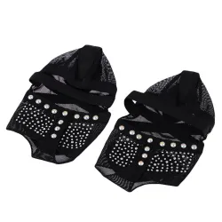 Ballet / dans sokken - open teen / beschermende leren pads - mesh / strassDames mode