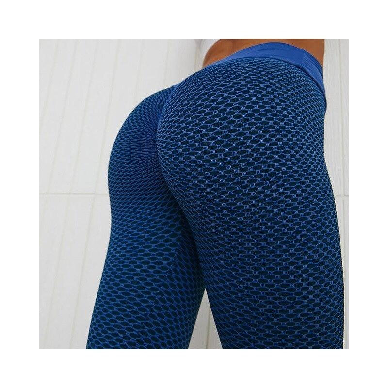 Sexy push-up legging - visnetpatroon - hoge taille - sneldrogendBroeken