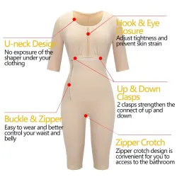 Slimming bodysuit - arms / waist / thighs - full body shaper - with zipperJumpsuits