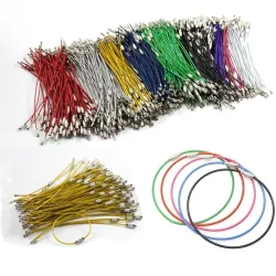 Sleutelhanger van roestvrij staaldraad - rond touw - schroefbare connectorSleutelhangers
