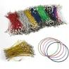 Sleutelhanger van roestvrij staaldraad - rond touw - schroefbare connectorSleutelhangers