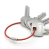 Sleutelhanger van roestvrij staaldraad - rond touw - schroefbare connectorSleutelhangers