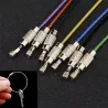 Sleutelhanger van roestvrij staaldraad - rond touw - schroefbare connectorSleutelhangers