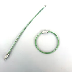 Sleutelhanger van roestvrij staaldraad - rond touw - schroefbare connectorSleutelhangers
