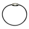 Sleutelhanger van roestvrij staaldraad - rond touw - schroefbare connectorSleutelhangers