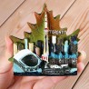 Toeristische hars koelkastmagneten - USA / Brazilië / Canada / Peru / MexicoKoelkastmagneten