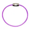 Sleutelhanger van roestvrij staaldraad - rond touw - schroefbare connectorSleutelhangers