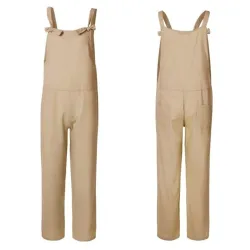 Vintage linen jumpsuit - lace up straps - loose - wide legJumpsuits
