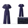 Classic polka dots jumpsuit - short sleeve - loose legJumpsuits