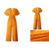 Klassieke jumpsuit met stippen - korte mouw - losse pijpenJumpsuits
