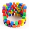 Kleurrijke bouwkubussen - houten blokken - educatief speelgoed - 30 stuksHouten