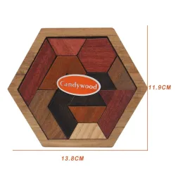 Geometrische houten puzzel - educatief spelHouten