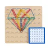 Creatieve graphics - rubberen banden / spijkers - houten puzzelbord - educatief speelgoedEducatief