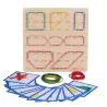 Creatieve graphics - rubberen banden / spijkers - houten puzzelbord - educatief speelgoedEducatief