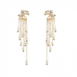 AretesLong crystal earrings for women - gold / silver - stylish