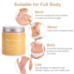 Anti cellulitis massagecrème - vetverbrander / afslankend / liftend effect - hete gemberMassage