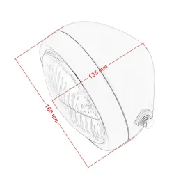 6 1/2" - retro motorfiets koplampVerlichting