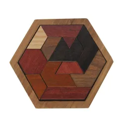 Geometrische houten puzzel - educatief spelHouten