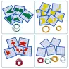 Creatieve graphics - rubberen banden / spijkers - houten puzzelbord - educatief speelgoedEducatief
