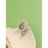 Modieuze gouden oorbellen - blauwe kristallen waterdruppelsOorbellen