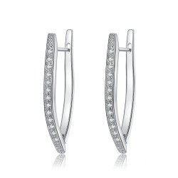 Elegante oorbellen met kristallen - V-vormOorbellen