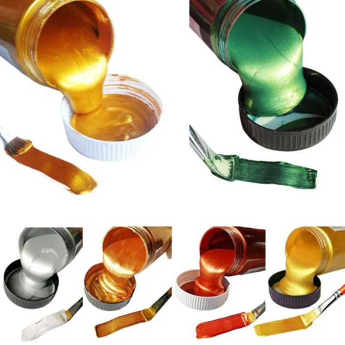Metallic acrylverf - waterdicht - voor het kleuren van beeldhouwwerken / kleding / graffitiHobby & verzamelingen
