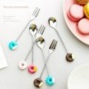 Dessert vork / lepel - met decoratieve donut - roestvrij staalBestek