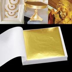 Glanzend bladgoud - vel papier - voor het vergulden van meubels / muren / knutselen / decoratie - 9 * 9 cm - 100 vellenDecoratie