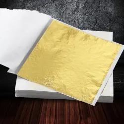 Glanzend bladgoud - vel papier - voor het vergulden van meubels / muren / knutselen / decoratie - 9 * 9 cm - 100 vellenDecoratie