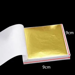 Glanzend bladgoud - vel papier - voor het vergulden van meubels / muren / knutselen / decoratie - 9 * 9 cm - 100 vellenDecoratie