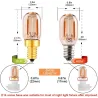 Vintage LED bulb - Edison tubular - T22 - E12 - E14 - 1W - dimmable - 2200K gold - 25 piecesE14