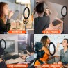 LED selfie ring - invullicht lamp - met statief - voor make-up / video / foto's - dimbaarStatieven en standaarden
