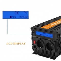 Zuivere sinusomvormer - afstandsbediening - LCD-display - omvormer voor zonne-energie - DC 24V naar AC 220V - 1500WSolar