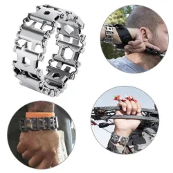29 in 1 multitool - roestvrijstalen armband - schroevendraaier / flesopener / inbussleutelArmbanden