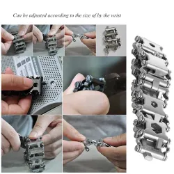 29 in 1 multitool - roestvrijstalen armband - schroevendraaier / flesopener / inbussleutelArmbanden