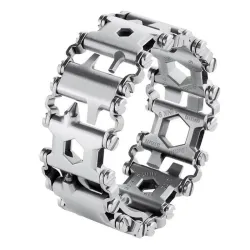 29 in 1 multitool - roestvrijstalen armband - schroevendraaier / flesopener / inbussleutelArmbanden