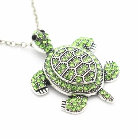 Vintage ketting met strass schildpadHalskettingen