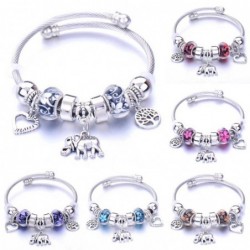 Elegante armband - met bedels - olifant / kralen / hart / veer / kristallen bloemenArmbanden