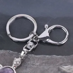 Sleutelhanger met schildpad - natuurkristalsteenSleutelhangers