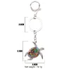 Metalen sleutelhanger met emaille zeeschildpadSleutelhangers
