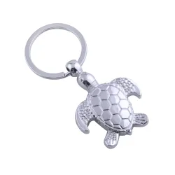 Modieuze metalen sleutelhanger met schildpadSleutelhangers
