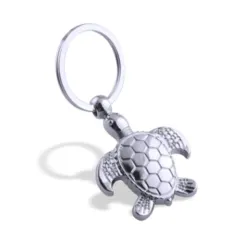 Modieuze metalen sleutelhanger met schildpadSleutelhangers